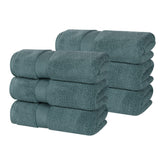 Zero Twist Cotton Solid Ultra-Soft Absorbent Hand Towel Set of 6